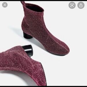 Zara sparkly pink booties